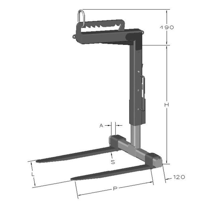 FORCA TELESCOPICA CON BILANCIAMENTO MANUALE - immagine 3